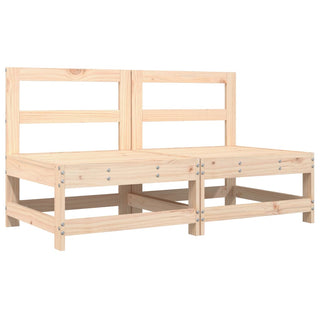 vidaXL Middle Sofas with Cushions 2 pcs Solid Wood Pine - 825576 - Sofa In Store