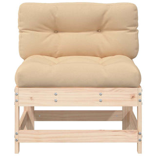 vidaXL Middle Sofas with Cushions 2 pcs Solid Wood Pine - 825576 - Sofa In Store