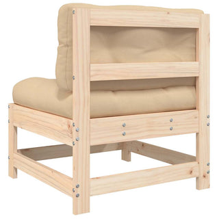 vidaXL Middle Sofas with Cushions 2 pcs Solid Wood Pine - 825576 - Sofa In Store
