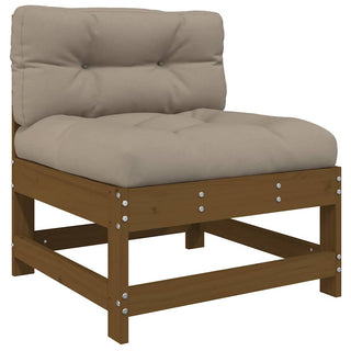 vidaXL Middle Sofas with Cushions 2 pcs Honey Brown Solid Wood Pine - 825579 - Sofa In Store