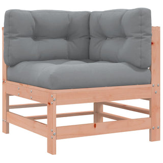 vidaXL Corner Sofa with Cushions Solid Wood Douglas - 825658