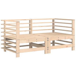 vidaXL Corner Sofas with Cushions 2 pcs Solid Wood Pine - 825681