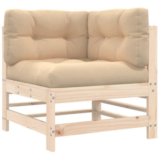 vidaXL Corner Sofas with Cushions 2 pcs Solid Wood Pine - 825681