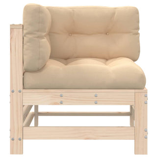 vidaXL Corner Sofas with Cushions 2 pcs Solid Wood Pine - 825681
