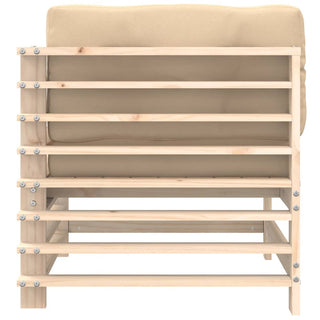 vidaXL Corner Sofas with Cushions 2 pcs Solid Wood Pine - 825681