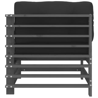 vidaXL Corner Sofas with Cushions 2 pcs Grey Solid Wood Pine - 825683