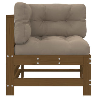vidaXL Corner Sofas with Cushions 2 pcs Honey Brown Solid Wood Pine - 825684