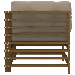 vidaXL Corner Sofas with Cushions 2 pcs Honey Brown Solid Wood Pine - 825684