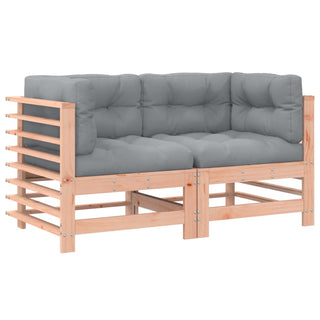 vidaXL Corner Sofas with Cushions 2 pcs Solid Wood Douglas - 825686