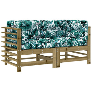 vidaXL Corner Sofas with Cushions 2 pcs Impregnated Wood Pine - 825687