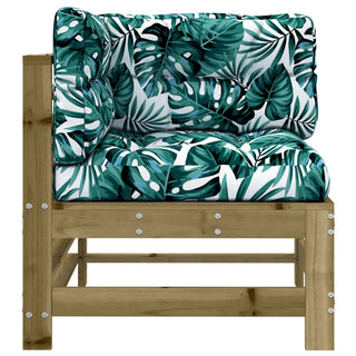vidaXL Corner Sofas with Cushions 2 pcs Impregnated Wood Pine - 825687
