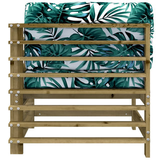 vidaXL Corner Sofas with Cushions 2 pcs Impregnated Wood Pine - 825687