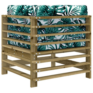 vidaXL Corner Sofas with Cushions 2 pcs Impregnated Wood Pine - 825687