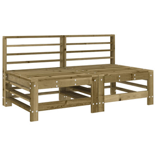 vidaXL Middle Sofas with Cushions 2 pcs Impregnated Wood Pine - 825694 - Sofa In Store