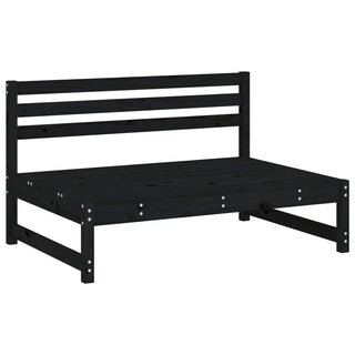 vidaXL Middle Sofa Black 120x80 cm Solid Wood Pine - 825734 - Sofa In Store