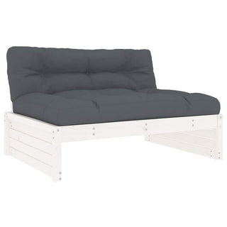 vidaXL Middle Sofa White 120x80 cm Solid Wood Pine - 825759 - Sofa In Store
