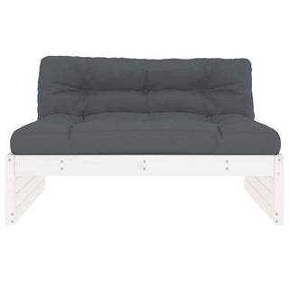 vidaXL Middle Sofa White 120x80 cm Solid Wood Pine - 825759 - Sofa In Store