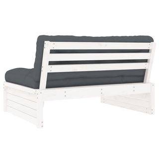 vidaXL Middle Sofa White 120x80 cm Solid Wood Pine - 825759 - Sofa In Store