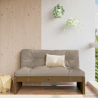 vidaXL Middle Sofa Honey Brown 120x80 cm Solid Wood Pine - 825761 - Sofa In Store