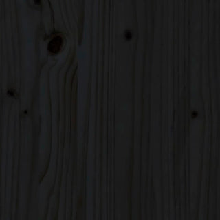 A close-up of the vidaXL Middle Sofa Black 120x80 cm’s solid pine wood surface, featuring vertical grain and knots in dim lighting, highlights its natural, rustic charm.