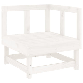 vidaXL Garden Corner Sofa White Solid Wood Pine - 825367 - Sofa In Store