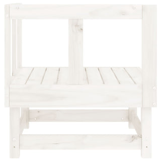 vidaXL Garden Corner Sofa White Solid Wood Pine - 825367 - Sofa In Store