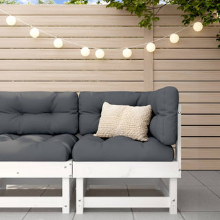 vidaXL Garden Corner Sofa White Solid Wood Pine - 825367 - Sofa In Store