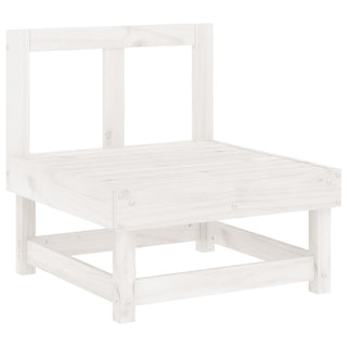 vidaXL Garden Middle Sofa White Solid Wood Pine - 825374 - Sofa In Store