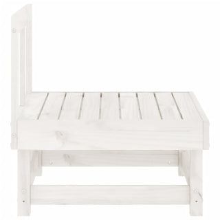 vidaXL Garden Middle Sofa White Solid Wood Pine - 825374 - Sofa In Store