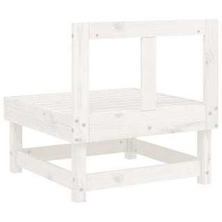 vidaXL Garden Middle Sofa White Solid Wood Pine - 825374 - Sofa In Store