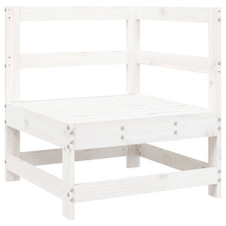 vidaXL Garden Corner Sofa White Solid Wood Pine - 825472 - Sofa In Store