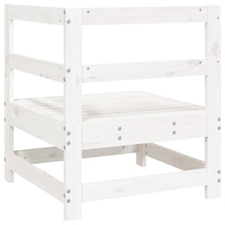 vidaXL Garden Corner Sofa White Solid Wood Pine - 825472 - Sofa In Store