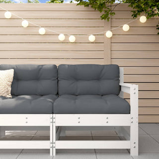 vidaXL Garden Corner Sofa White Solid Wood Pine - 825500 - Sofa In Store