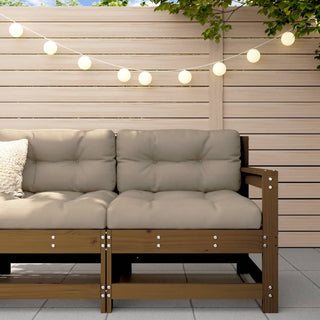 vidaXL Corner Sofa Honey Brown Solid Wood Pine