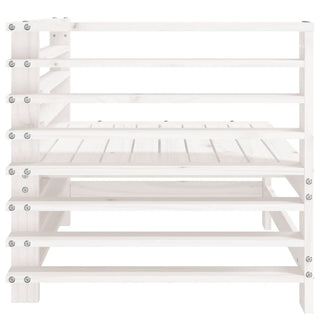 vidaXL Garden Corner Sofa White Solid Wood Pine - 825605 - Sofa In Store