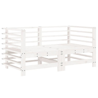 vidaXL Garden Corner Sofas 2 pcs White Solid Wood Pine - 825633 - Sofa In Store