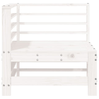 vidaXL Garden Corner Sofas 2 pcs White Solid Wood Pine - 825633 - Sofa In Store