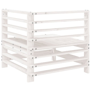 vidaXL Garden Corner Sofas 2 pcs White Solid Wood Pine - 825633 - Sofa In Store