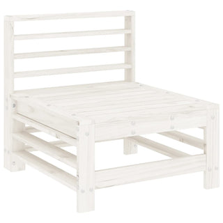 vidaXL Garden Middle Sofas 2 pcs White Solid Wood Pine - 825640 - Sofa In Store