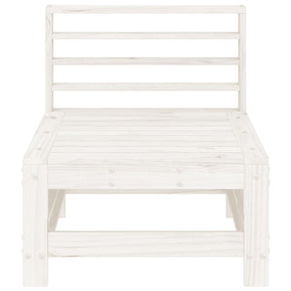 vidaXL Garden Middle Sofas 2 pcs White Solid Wood Pine - 825640 - Sofa In Store