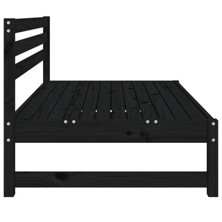 vidaXL Garden Middle Sofa Black 120x80 cm Solid Wood Pine - 825706