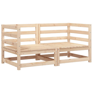 vidaXL Garden Sofas Corner 2 pcs 70x70x67 cm Solid Wood Pine - Sofa In Store