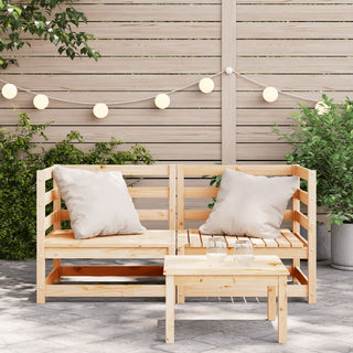 vidaXL Garden Sofas Corner 2 pcs 70x70x67 cm Solid Wood Pine - Sofa In Store