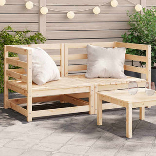 vidaXL Garden Sofas Corner 2 pcs 70x70x67 cm Solid Wood Pine - Sofa In Store