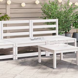 vidaXL Garden Sofas Armless 2 pcs White 70x70x67 cm Solid Wood Pine - Sofa In Store