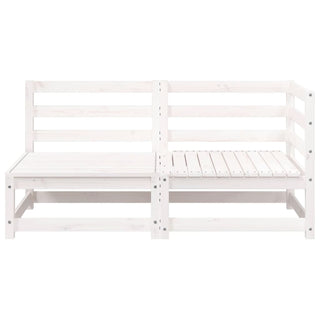 vidaXL Garden Sofa 2-Seater White Solid Wood Pine - Sofa In Store