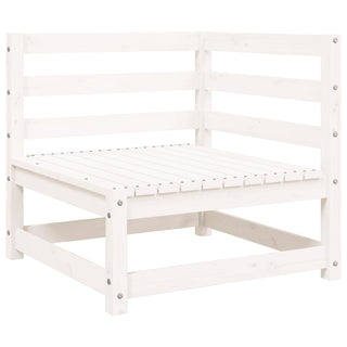 vidaXL Garden Sofa 2-Seater White Solid Wood Pine - Sofa In Store