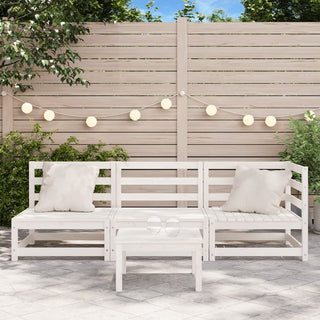 vidaXL Garden Sofa 3-Seater White Solid Wood Pine - 837950 - Sofa In Store