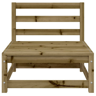 vidaXL Garden Sofa Armless with Footstool Impregnated Wood Pine - 837962 - Sofa In Store