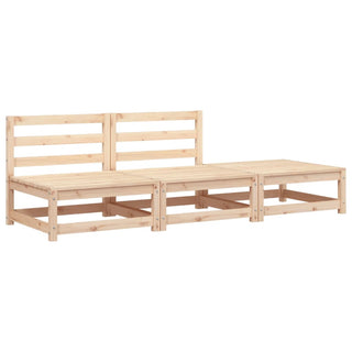 vidaXL Garden Sofa Armless with Footstool Solid Wood Pine - 837963 - Sofa In Store